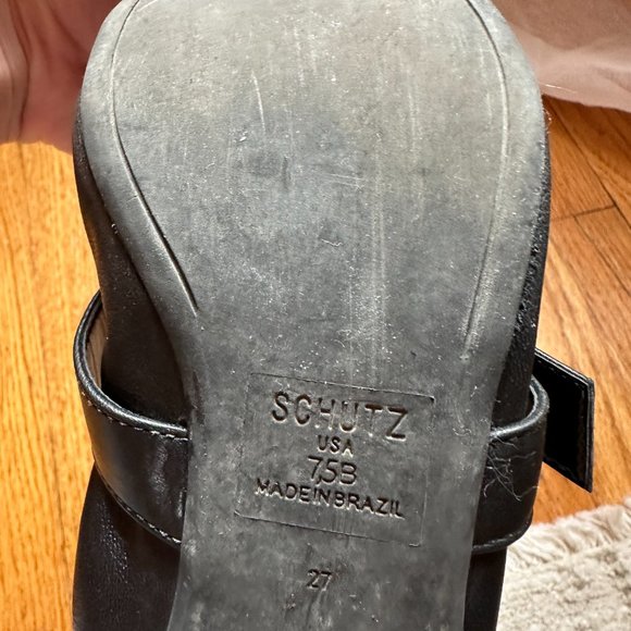 SCHUTZ Black Flats with Silver Buckle - Picture 5 of 5